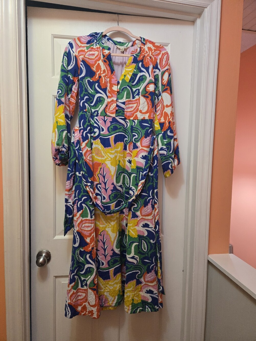 Boden Double Cloth Cotton Midi Dress